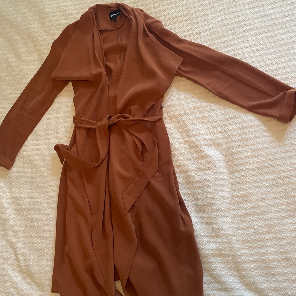 Express Brown Midi Jacket
